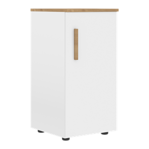 Шкаф колонна низкий с глухой правой дверью FORTA Белый-Дуб Гамильтон FLC 40.1 (R) (399х404х801) в Оренбурге