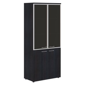 Шкаф комбинированный с дверьми в алюминиевой рамке и топом XTEN Дуб Юкон XHC 85.7  (850х410х1930) в Бузулуке