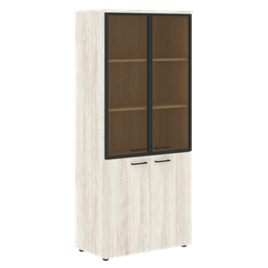 Шкаф комбинированный с дверьми в алюминиевой рамке и топом XTEN сосна Эдмонд  XHC 85.7.1  (850х410х1930) в Бузулуке