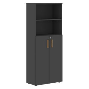 Широкий шкаф высокий FORTA Черный Графит  FHC 80.6(Z) (798х404х1965) в Орске