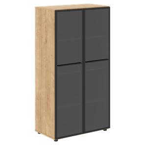 Шкаф средний со стеклянными  дверцами LOFTIS Дуб Бофорд LMC 80.2 (800х430х1517) в Бузулуке