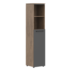 Шкаф высокий колонна со средней дверью MORRIS TREND Антрацит/Кария Пальмира MHC 42.6 (429х423х1956) в Орске