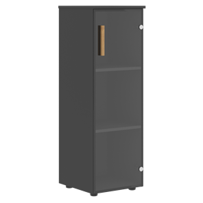 Средний шкаф колонна со стеклянной дверью правой FORTA Черный ГрафитFMC 40.2 (R) (399х404х801) в Орске
