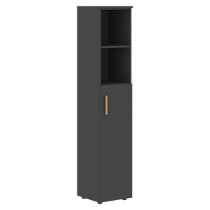 Высокий шкаф с глухой средней дверью  правой FORTA Черный Графит  FHC 40.6 (R) (399х404х1965) в Бузулуке