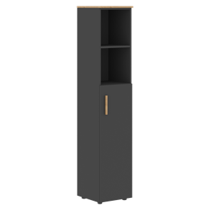 Высокий шкаф колонна с глухой средней дверью правой FORTA Графит-Дуб Гамильтон   FHC 40.6 (R) (399х404х1965) в Бузулуке