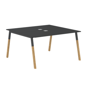 Переговорный стол FORTA Черный Графит-Черный Графит-Бук  FWST 1313 (1380x1346x733) в Орске