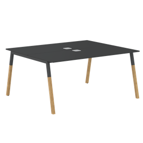 Переговорный стол FORTA Черный Графит-Черный Графит-Бук FWST 1513 (1580x1346x733) в Орске