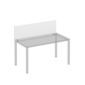 Экран для стола 140 на белом металлокаркасе Комфорт КФ, белый премиум (140x45x1.8) К.Б 842 в Бузулуке