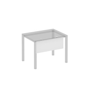 Экран стола защитный (ДСП) с кронштейнами для стола 100 на белом металлокаркасе Комфорт КФ, белый премиум (85x3.2x1.8) К.Б1 810 в Бузулуке