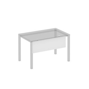 Экран стола защитный (ДСП) с кронштейнами для стола 120 на белом металлокаркасе Комфорт КФ, белый премиум (120x3.2x1.8) К.Б1 812 в Орске