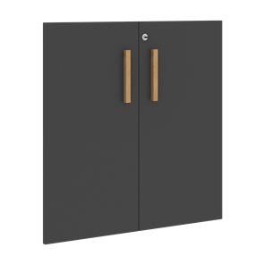 Двери для шкафов низкие с замком FORTA Черный ГрафитFLD 40-2(Z) (794х18х766) в Орске