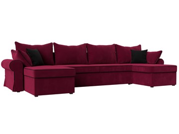 П-образный диван Элис, Бордовый (микровельвет) в Бузулуке