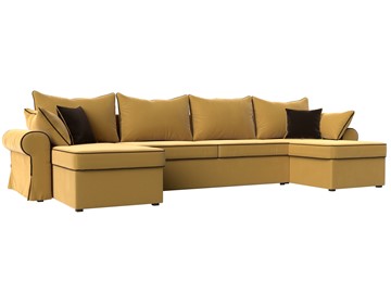 П-образный диван Элис, Желтый (микровельвет) в Бузулуке