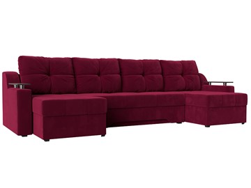 П-образный диван Сенатор, Бордовый (Микровельвет) боннель в Бузулуке