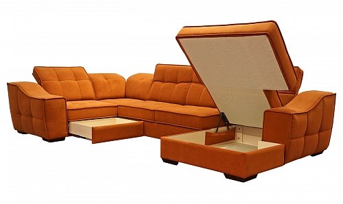 Угловой диван N-11-M (П1+ПС+УС+Д2+Д5+П1) в Бузулуке - изображение 1