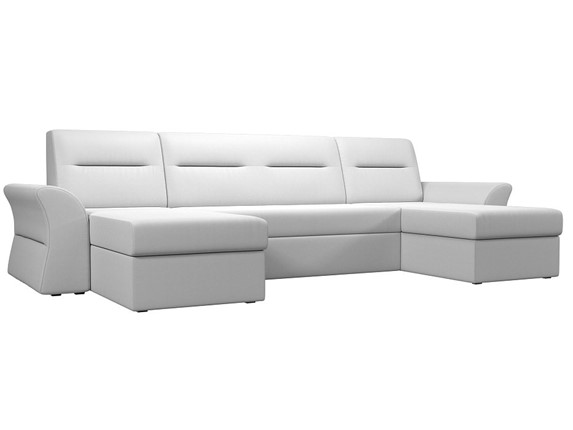Большой П-образный диван Клайд, Белый (Экокожа) в Бузулуке - изображение