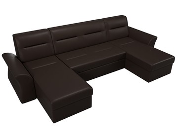 Большой П-образный диван Клайд, Коричневый (Экокожа) в Бузулуке - предосмотр 3
