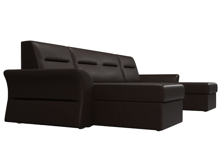 Большой П-образный диван Клайд, Коричневый (Экокожа) в Бузулуке - изображение 6