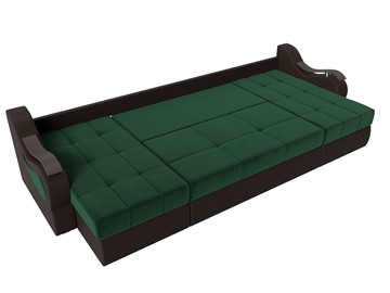 П-образный диван Меркурий П, Зеленый\Коричневый (Велюр\Экокожа) в Бузулуке - предосмотр 1