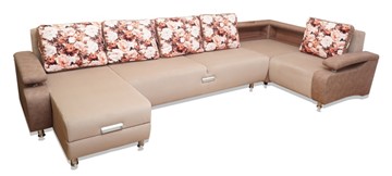 П-образный диван Престиж-15 люкс с полкой в Орске