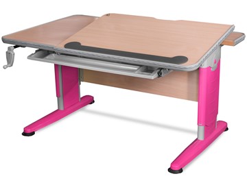 Детский стол-трансформер Mealux Detroit BD-320 NT/R-L клен/розовая в Бузулуке