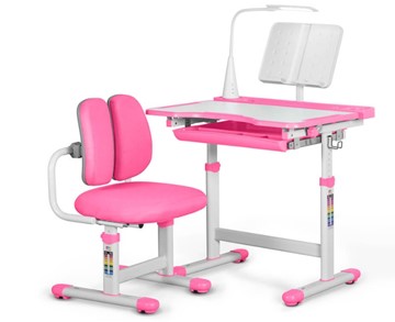 Растущая парта + растущее кресло Mealux EVO BD-23 Pink в Бузулуке