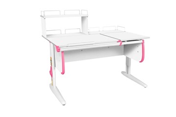 Детский стол-трансформер 1/75-40 (СУТ.25) + Polka_z 1/600 + Polka_zz 1/600 белый/белый/розовый в Бузулуке
