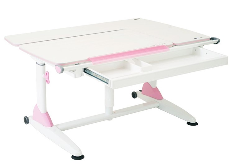 Детский стол-трансформер Эргономик G6-S с газлифтом и большим пеналом, Белый + Розовый в Бузулуке - изображение 4