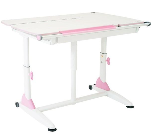 Детский стол-трансформер Эргономик G6-S с газлифтом и большим пеналом, Белый + Розовый в Бузулуке - изображение 5