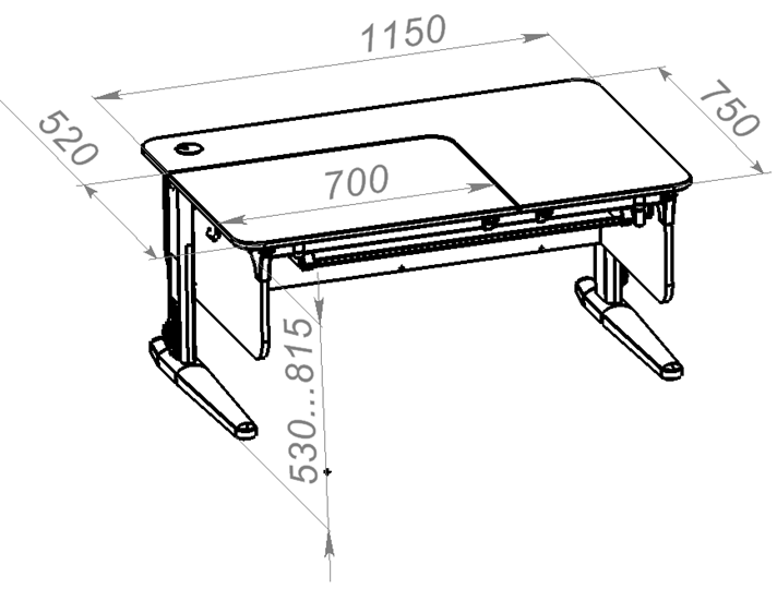 Детский стол-трансформер L/70-45 (СУТ 62) с лотком, белый/белый/лайм в Бузулуке - изображение 1