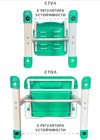 Комплект из растущих парты и стула SET HOLTO-17А, зеленый в Бузулуке - изображение 12