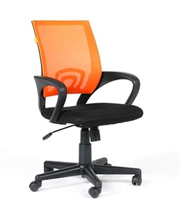 Офисное кресло CHAIRMAN 696 black Сетчатый акрил DW66 оранжевый в Бузулуке - предосмотр