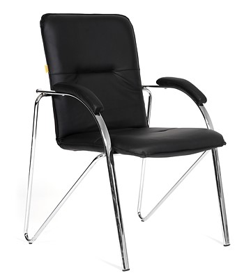 Офисное кресло CHAIRMAN 850 Экокожа Terra 118 черная в Орске - изображение